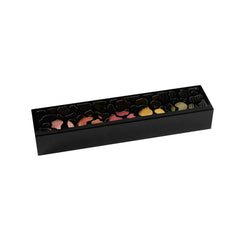 Sentiero Rectangle Black Paper Macaron Box - Holds 5 Macarons - 10