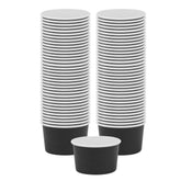 Coppetta 5 oz Round Black Paper To Go Cup - 3 1/4" x 3 1/4" x 2" - 200 count box