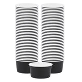 Coppetta 8 oz Round Black Paper To Go Cup - 3 3/4" x 3 3/4" x 2 1/4" - 200 count box