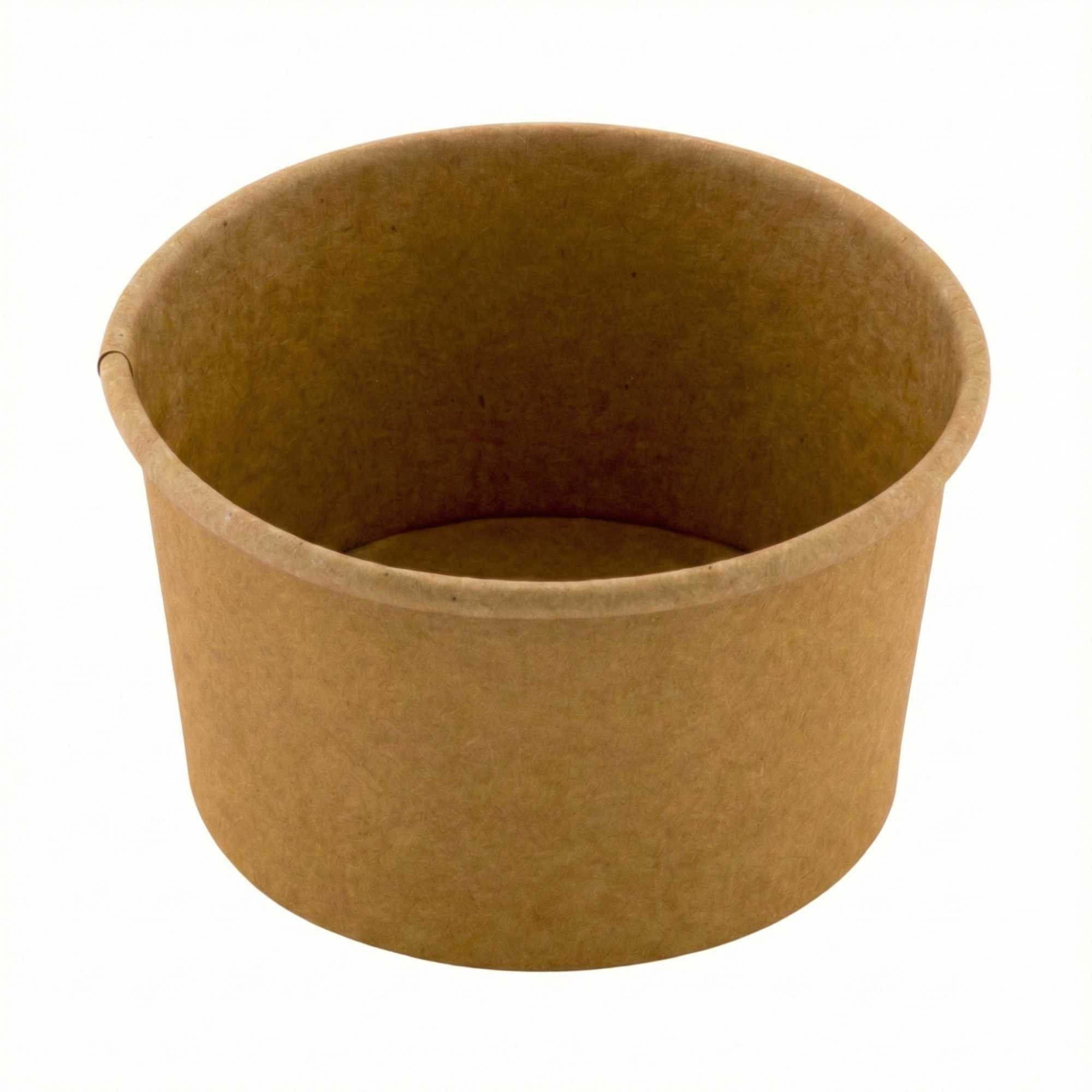 Coppetta 8 oz Round Kraft Paper To Go Cup - 3 3/4" x 3 3/4" x 2 1/4" - 200 count box