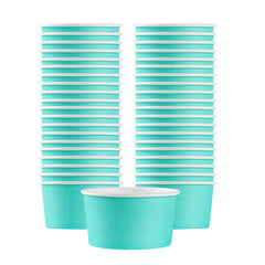 Coppetta 8 oz Round Turquoise Paper To Go Cup - 3 3/4