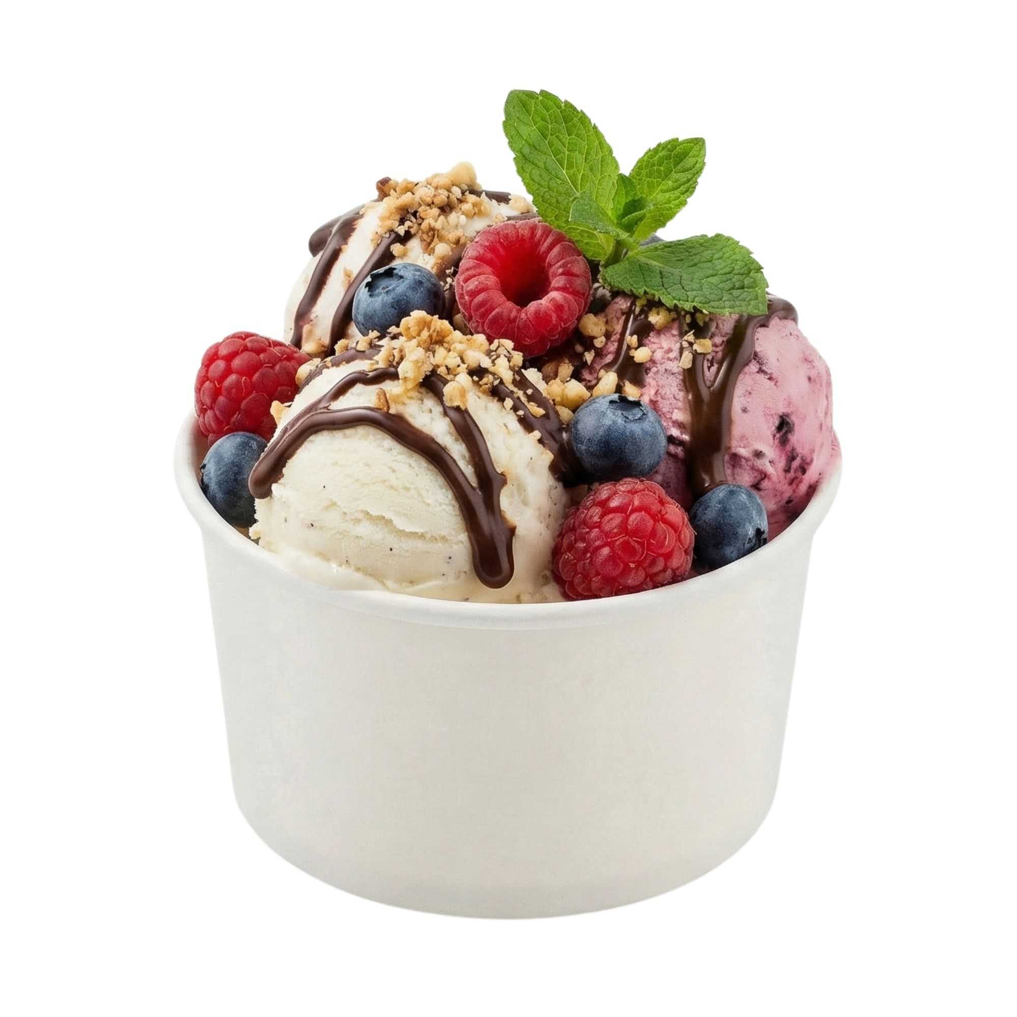 Coppetta 8 oz Round White Paper To Go Cup - 3 3/4" x 3 3/4" x 2 1/4" - 200 count box