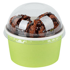 Coppetta Round Clear Plastic To Go Cup Dome Lid - Fits 8 oz - 50 count box
