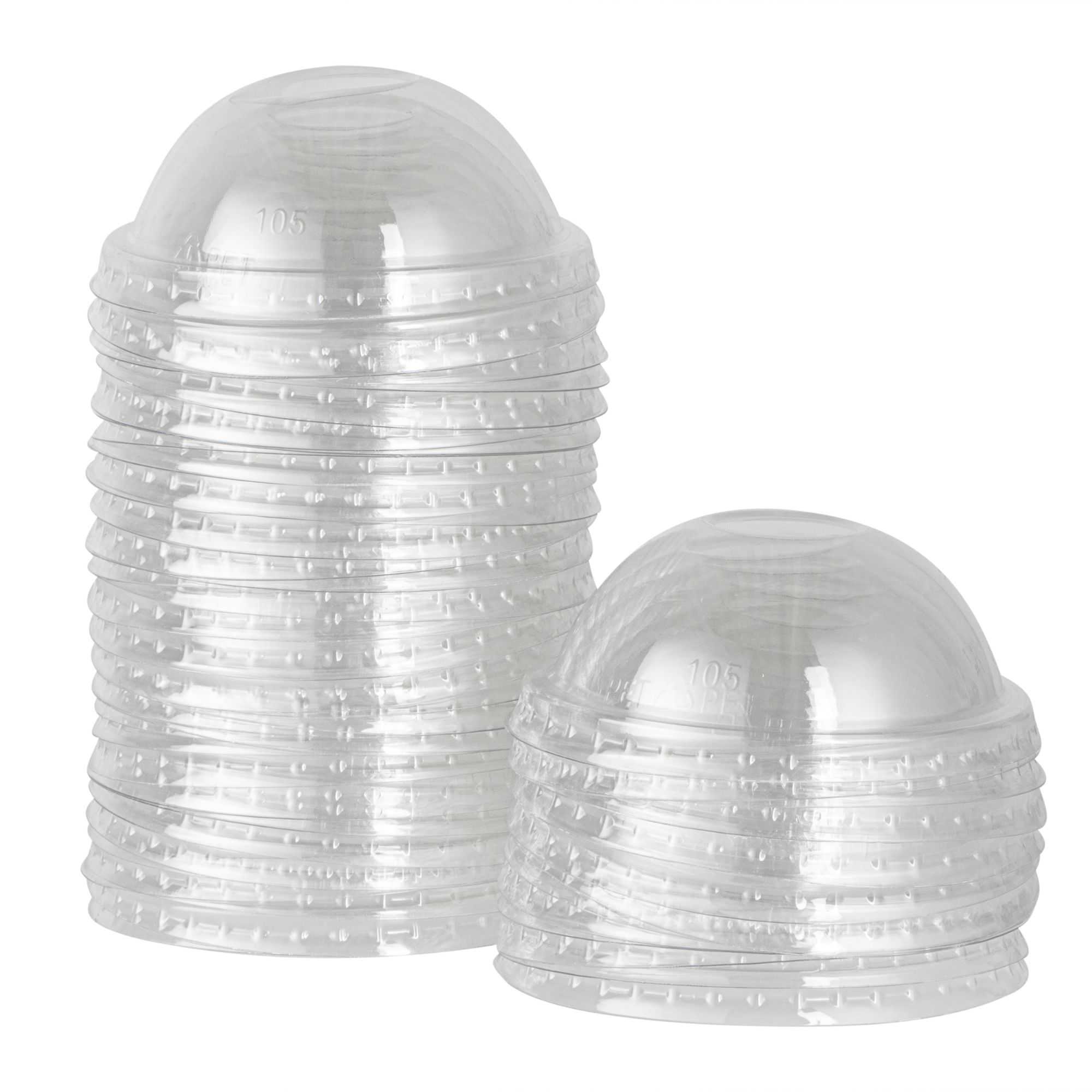 Coppetta Round Clear Plastic To Go Cup Dome Lid - Fits 12 oz - 200 count box
