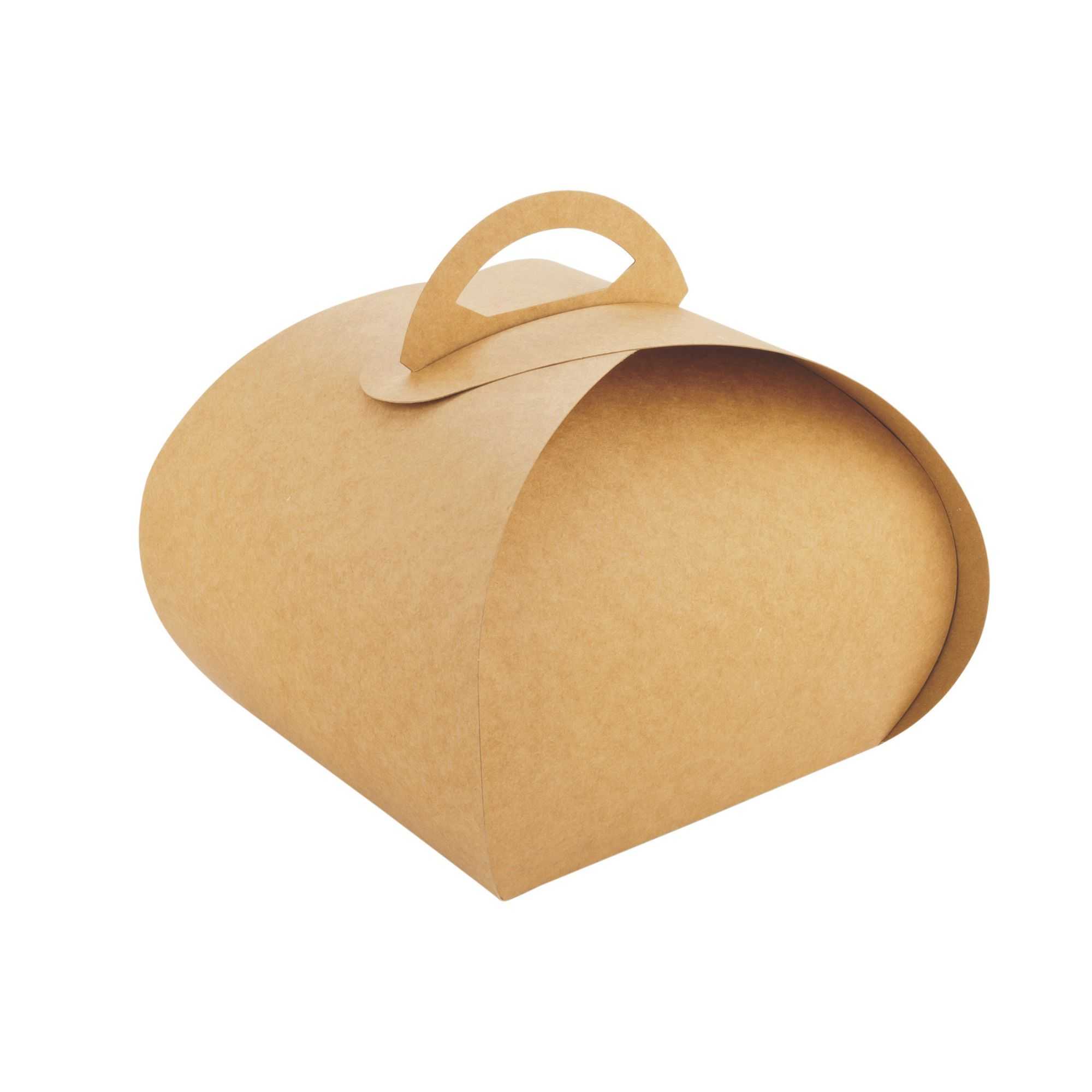 Ingenero Kraft Paper Small Lunch and Cake Box - 6 1/2" x 6 1/2" x 6 1/2" - 100 count box