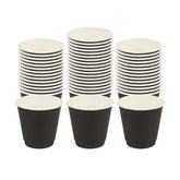 Restpresso 8 oz Round Black Paper Coffee Cup - Double Wall - 3 1/2" x 3 1/2" x 3 1/4" - 500 count box