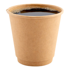 8 oz Kraft Paper Coffee Cup - Double Wall - 3 1/2