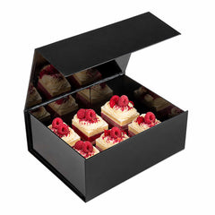 Cater Tek Rectangle Black Paper Large Tic Tac Box - Magnetic - 10 1/2