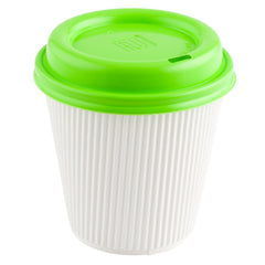 Restpresso Lime Green Plastic Coffee Cup Lid - Fits 8, 12, 16 and 20 oz - 25 count box