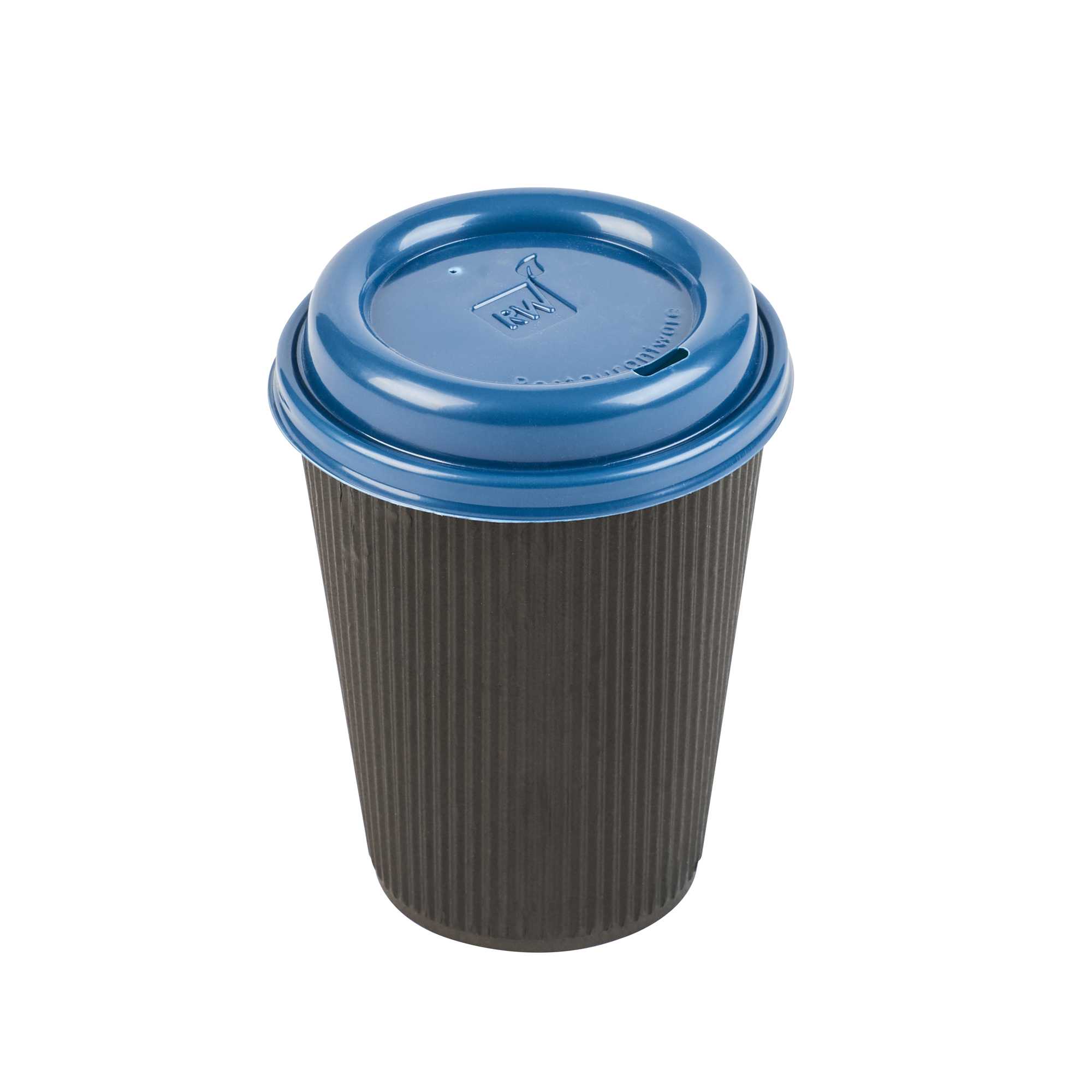 Restpresso Midnight Blue Plastic Coffee Cup Lid - Fits 8, 12, 16 and 20 oz - 500 count box