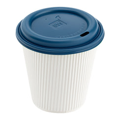 Restpresso Midnight Blue Plastic Coffee Cup Lid - Fits 8, 12, 16 and 20 oz - 500 count box