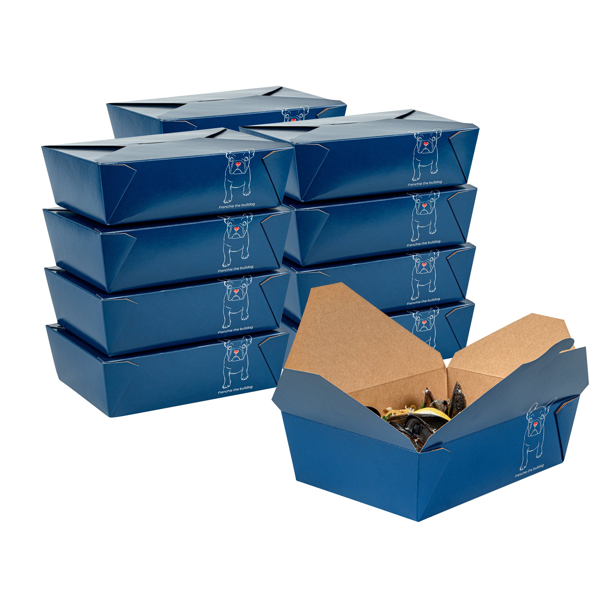 Bio Tek 71 oz Rectangle Frenchie Paper #3 Bio Box Take Out Container ...