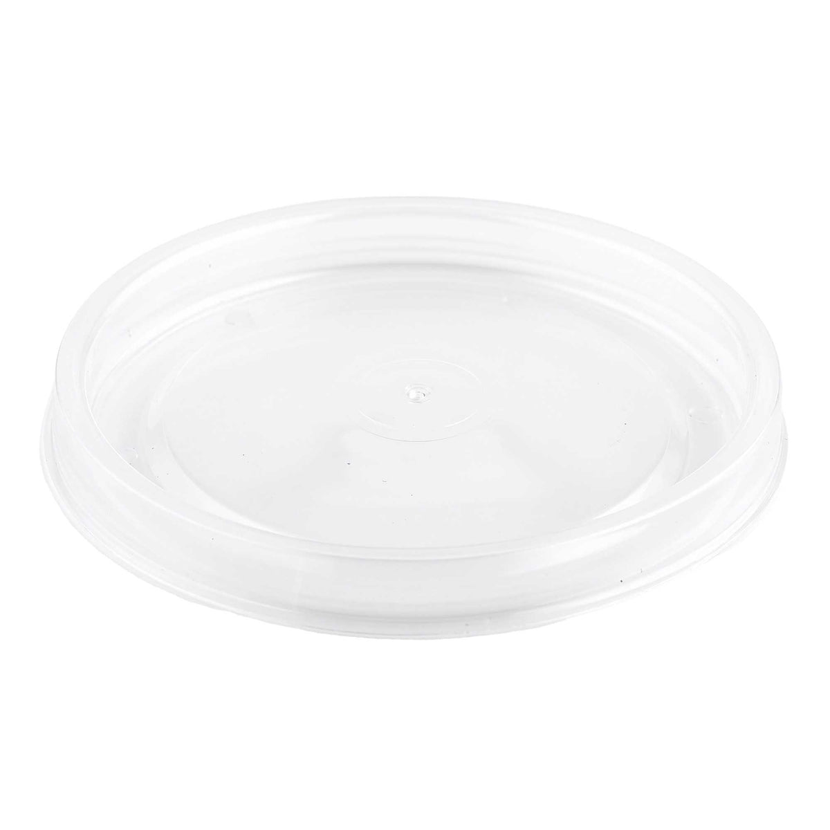 Bio Tek Round Clear Plastic Soup Container Lid - Fits 8 and 12 oz - 200 count box