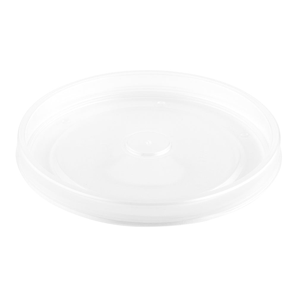 Bio Tek Round Clear Plastic Soup Container Lid - Fits 26 and 32 oz - 25 count box