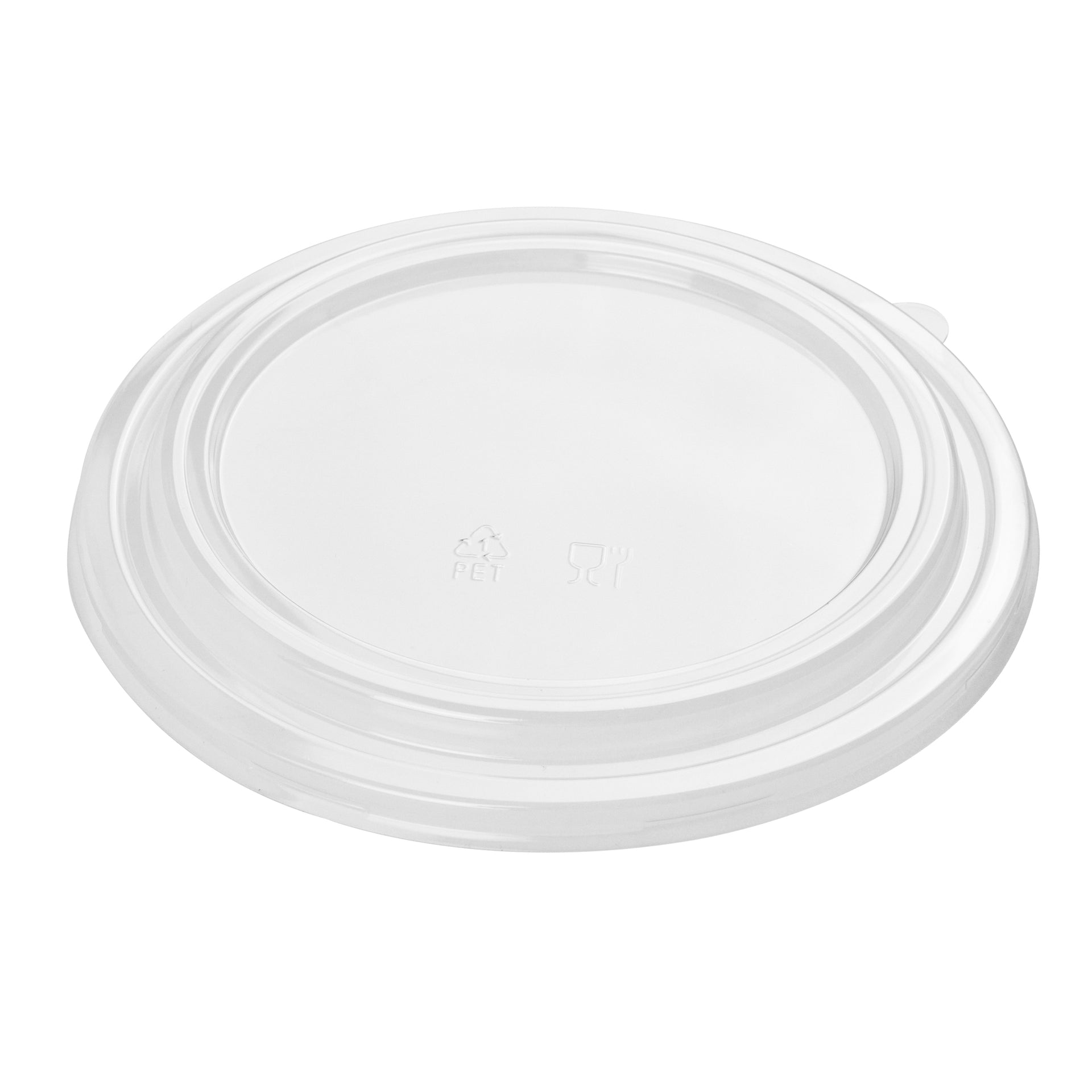 Bio Tek Round Clear Plastic Take Out Container Lid - Fits 44 oz - 200 count box