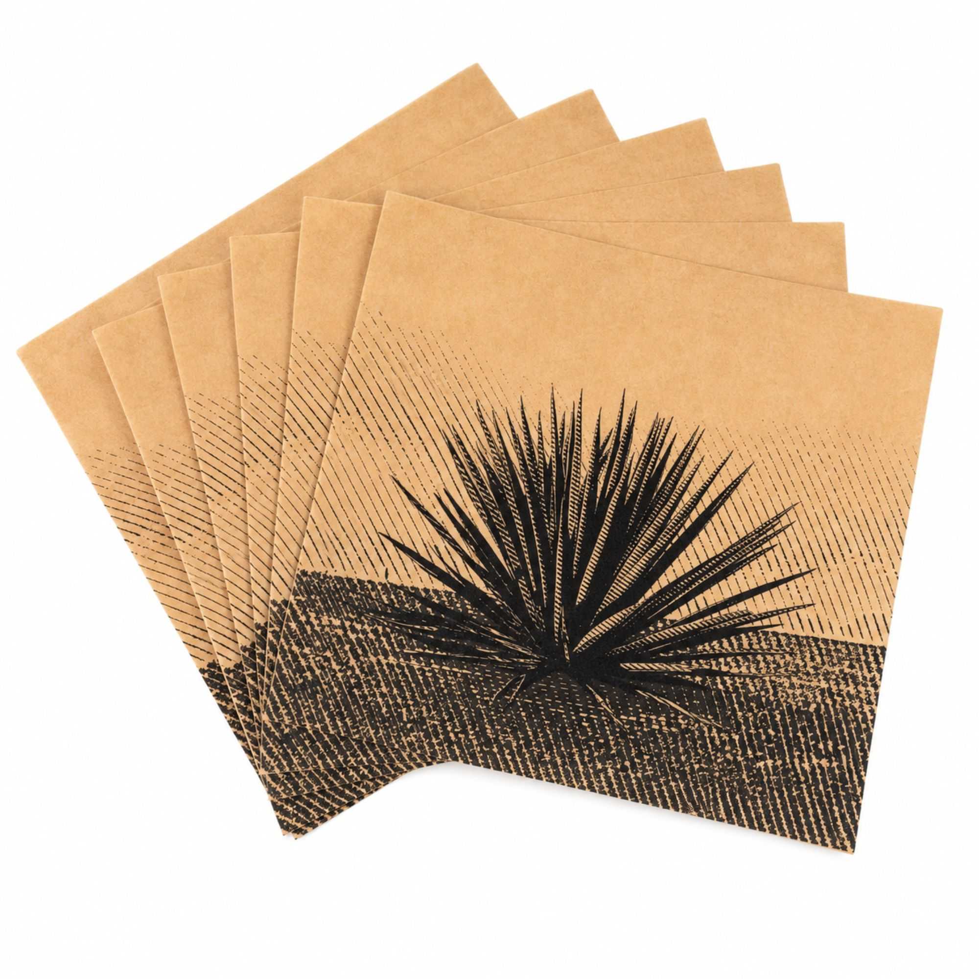 Gastronomia Kraft Paper Food Wrap and Basket Liner - Mexican Agave, Greaseproof - 12" x 12" - 500 count box