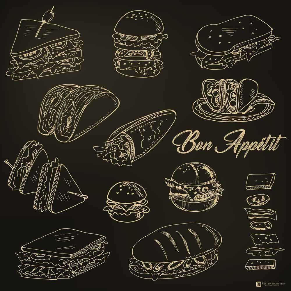 Gastronomia Kraft Paper Bakery Wrap and Basket Liner - Bon Appetit, Greaseproof - 12" x 12" - 3000 count box