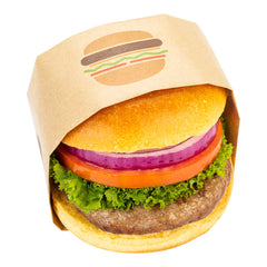 Kraft Paper Food Wrap and Fry Basket Liner - Mini Burger, Greaseproof - 12