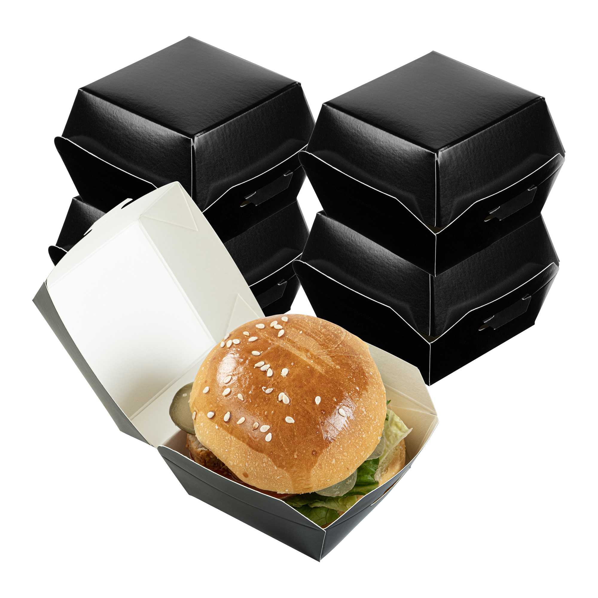 Bio Tek Black Paper Slider Box - 2 1/2" x 2 1/2" x 2" - 900 count box