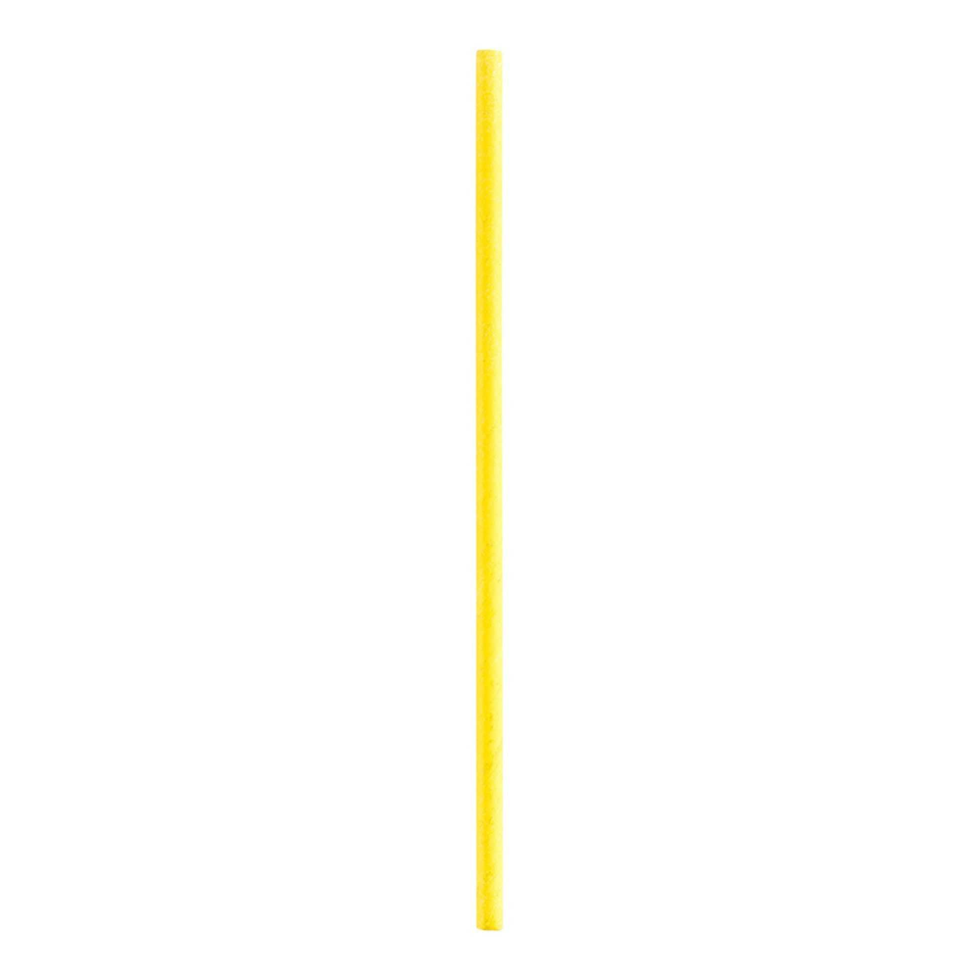 Bev Tek Yellow Paper Straw - Biodegradable, 6mm - 7 3/4" - 100 count box