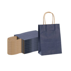 Saving Nature Dark Blue Paper Small Retail Bag - with Handles - 6