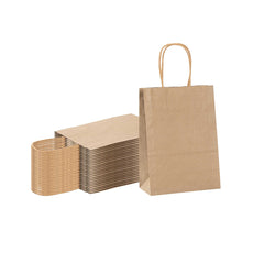 Saving Nature Kraft Paper Small Retail Bag - with Handles - 6