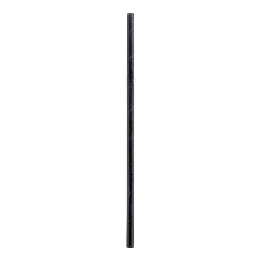 Bev Tek Black Paper Straw - Biodegradable, 6mm - 7 3/4" - 6000 count box