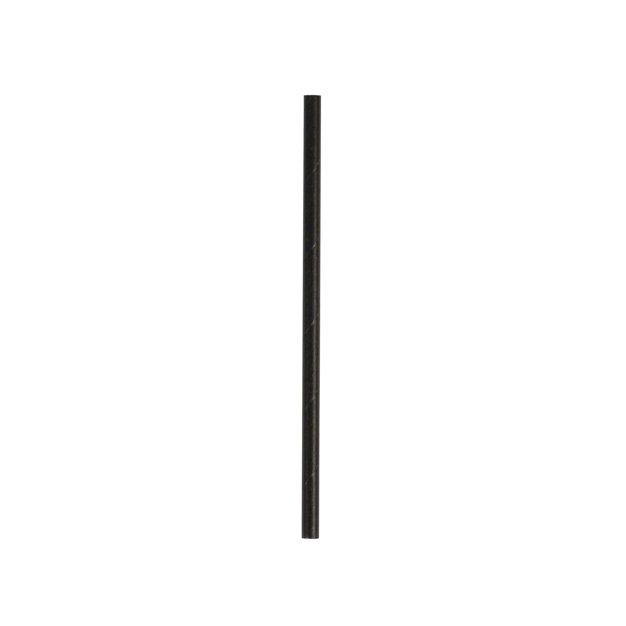 Bev Tek Black Paper Cocktail Straw - Biodegradable, 6mm - 5 3/4" - 1000 count box