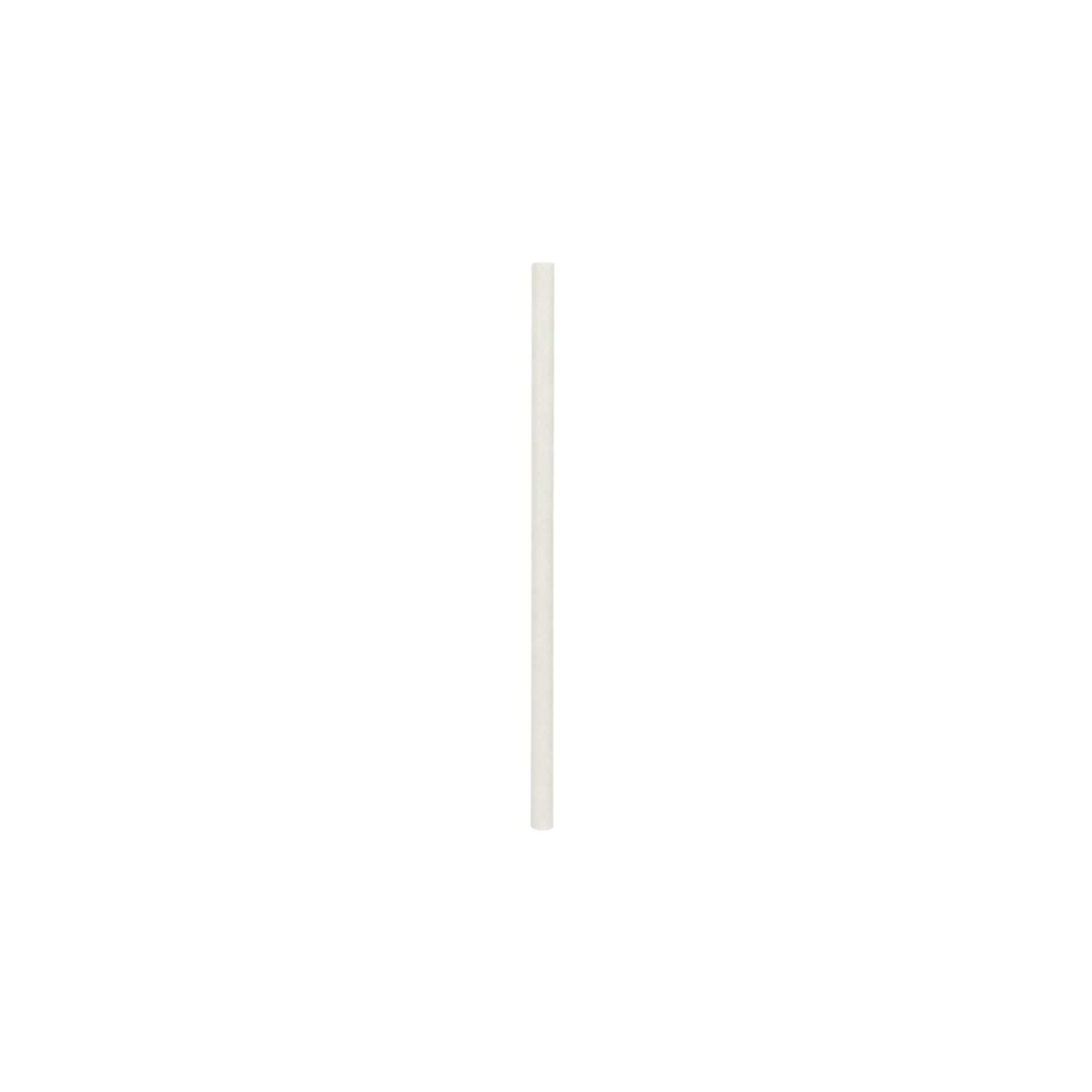 Bev Tek White Paper Cocktail Straw - Biodegradable, 6mm - 5 3/4" - 6000 count box