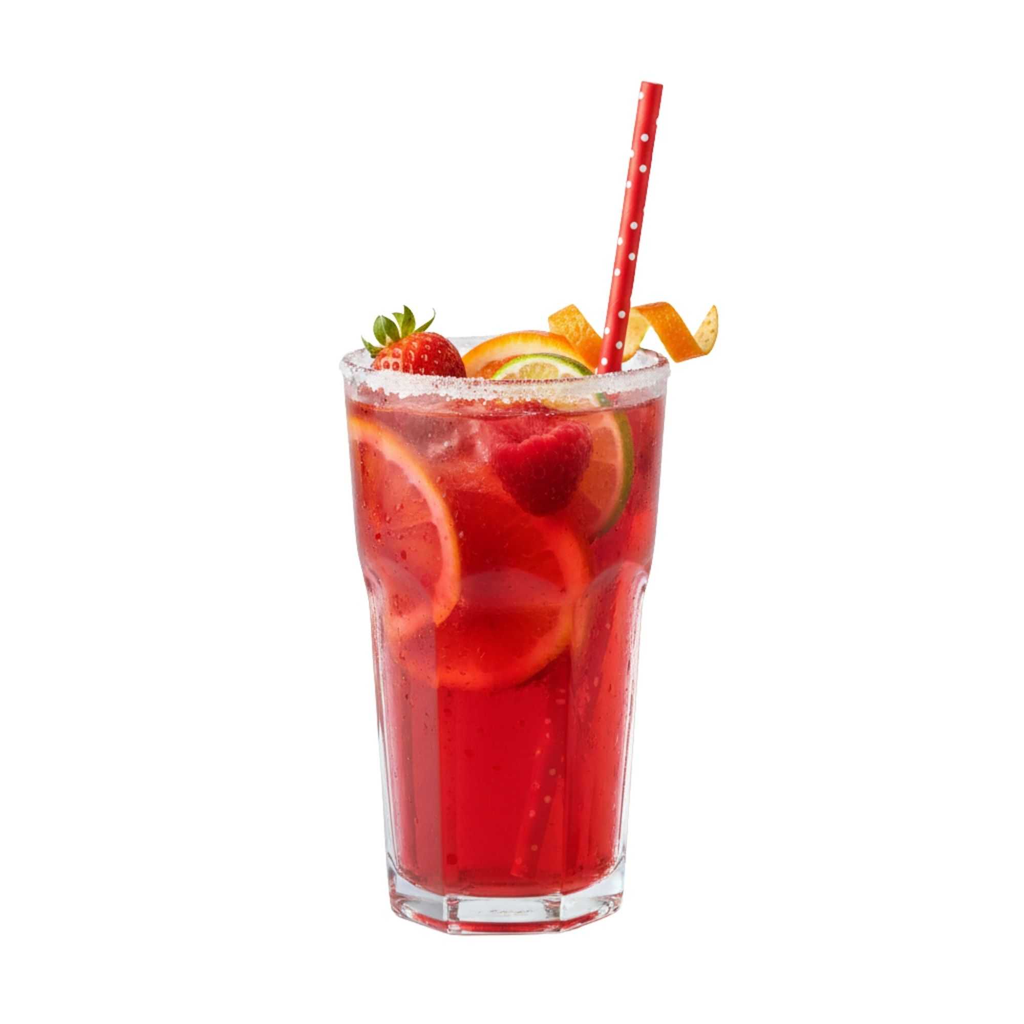 Bev Tek Red Paper Straw - Polka Dots, Biodegradable, 6mm - 7 3/4" - 100 count box