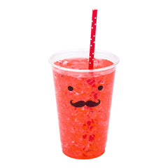 Red Paper Straw - Polka Dots, Biodegradable , 6mm - 7 3/4