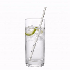 STRAWZY Metallic Silver Paper Straw - Shooting Stars, 6mm - 7 3/4