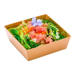 Matsuri Vision Kraft Paper Small Sushi Container - 3 3/4