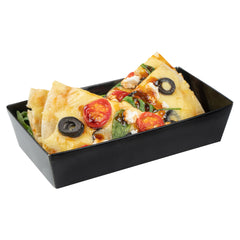 Matsuri Vision Rectangle Black Paper Medium Sushi Container - 5 1/2