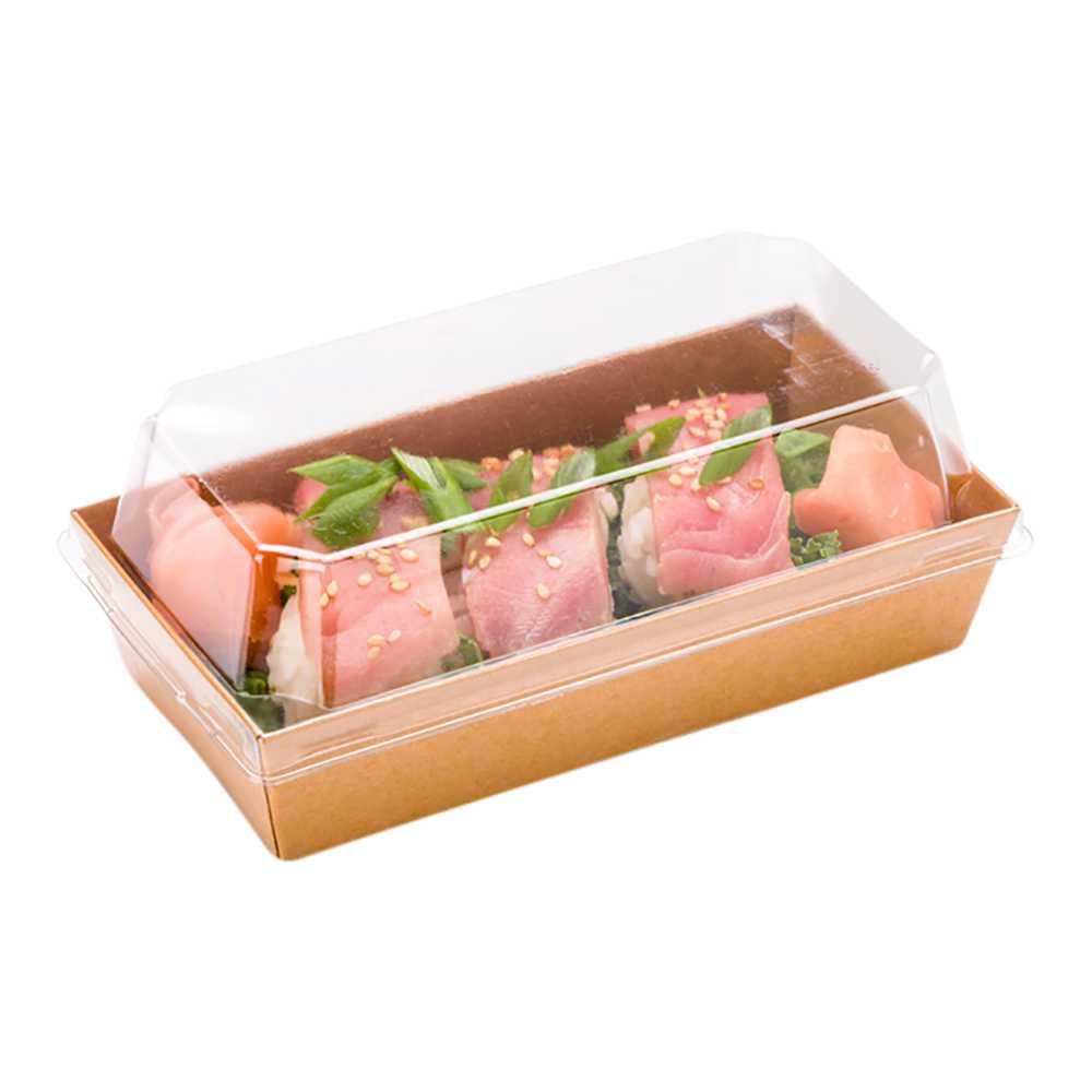 Matsuri Vision Clear Plastic Lid - Fits Medium Sushi Container - 50 count box
