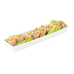Matsuri Vision White Paper Large Maki Sushi Container - 11 1/4