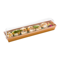 Matsuri Vision Clear Plastic Lid - Fits Large Maki Sushi Container - 100 count box