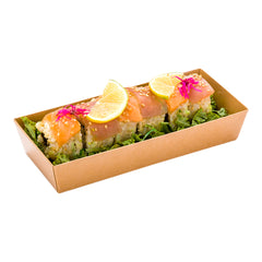 Matsuri Vision Rectangle Kraft Paper Large Sushi Container - 7