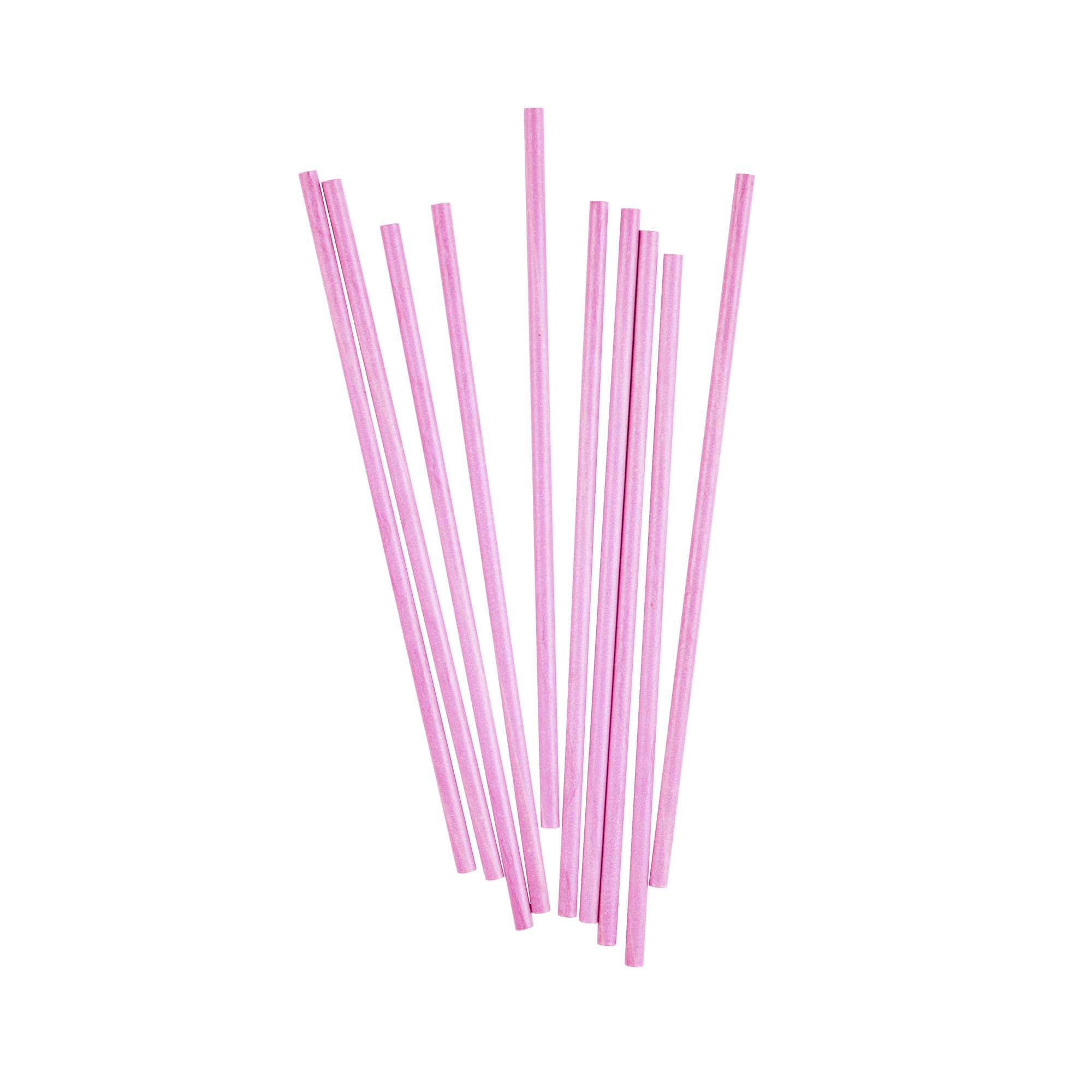 Restpresso Pink Paper Cake Pop and Lollipop Stick - Biodegradable - 6" x 5/32" - 100 count box