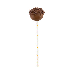 Orange Paper Cake Pop and Lollipop Stick - Polka Dots, Biodegradable - 6