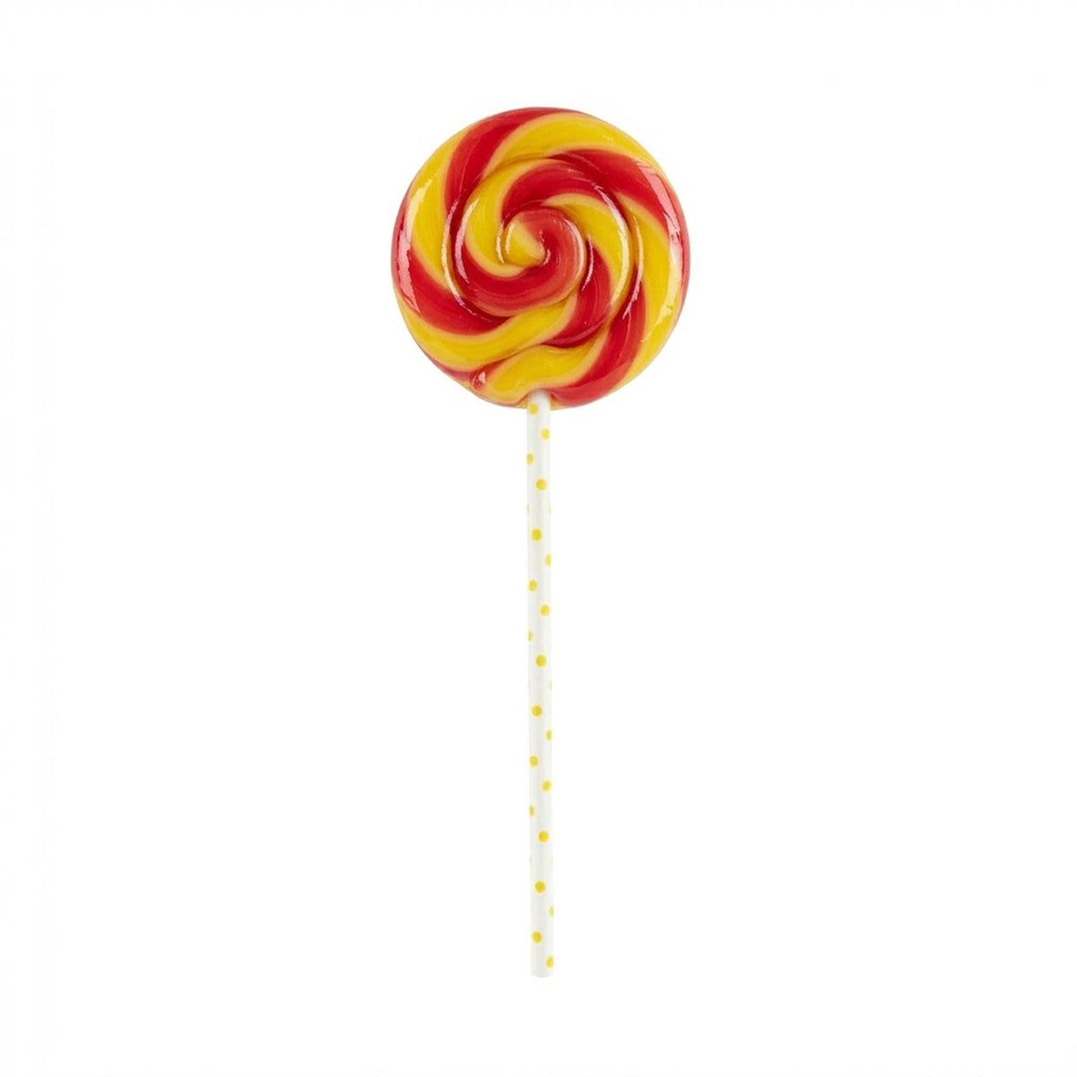 Pastry Tek Yellow Paper Cake Pop and Lollipop Stick - Polka Dots, Biodegradable - 6" x 5/32" - 100 count box