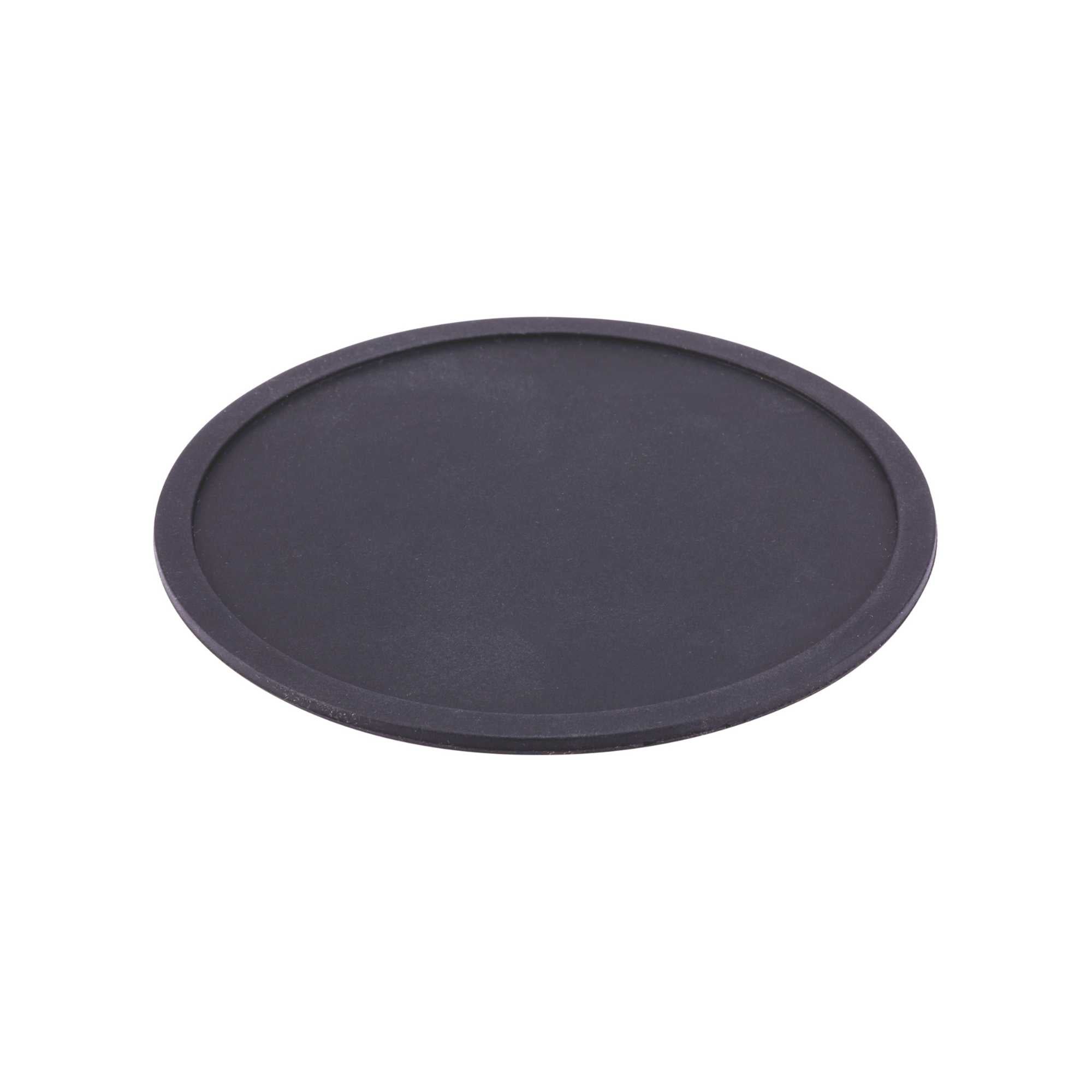 Bar Lux Black Silicone Coaster - Non-Slip - 4" x 4" x 1/4" - 6 count box