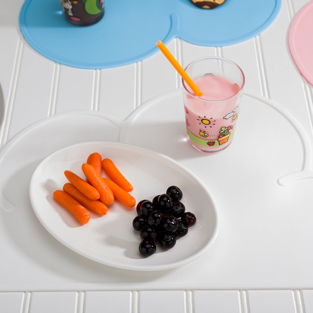 RW Kids White Silicone Cloud Placemat - Non-Slip - 18 3/4" x 10 1/2" - 1 count box