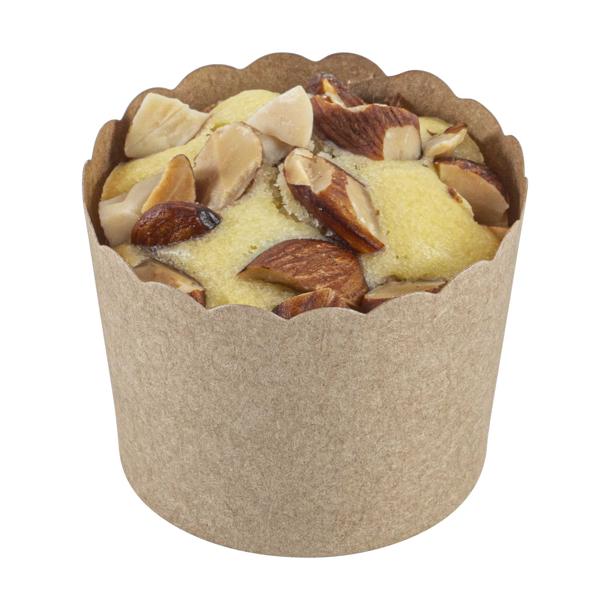 Panificio 3 oz Kraft Paper Mini Baking Cup - Scalloped - 2 1/2" x 2 1/2" x 1 3/4" - 3200 count box