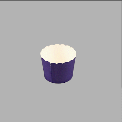 Panificio oz Round Purple Paper Mini Baking Cup Scalloped
