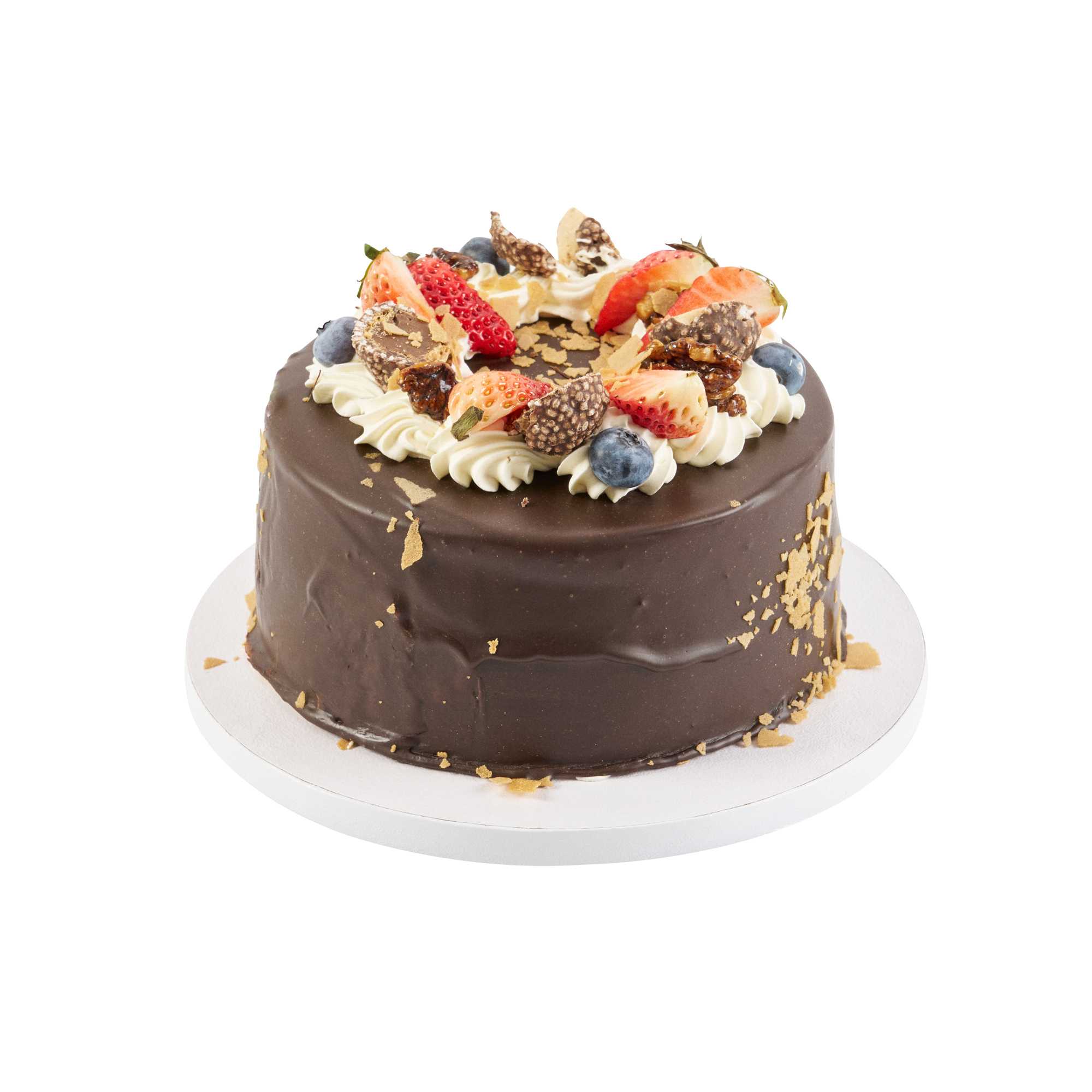 Pastry Tek Round White Cardboard Cake Drum Board - Covered Edge - 8" x 8" x 1/2" - 1 count box