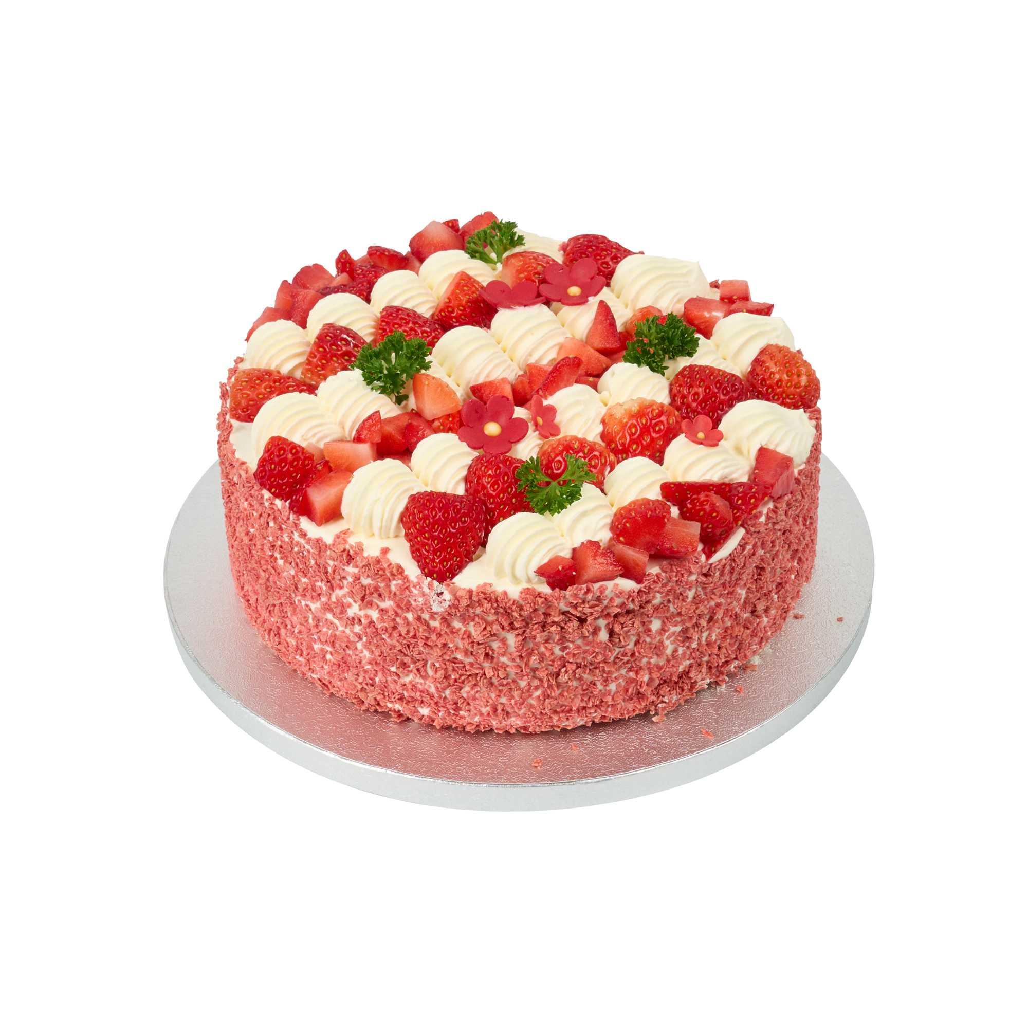 Pastry Tek Round Metallic Silver Cardboard Cake Drum Board - Covered Edge - 10" x 10" x 1/2" - 1 count box