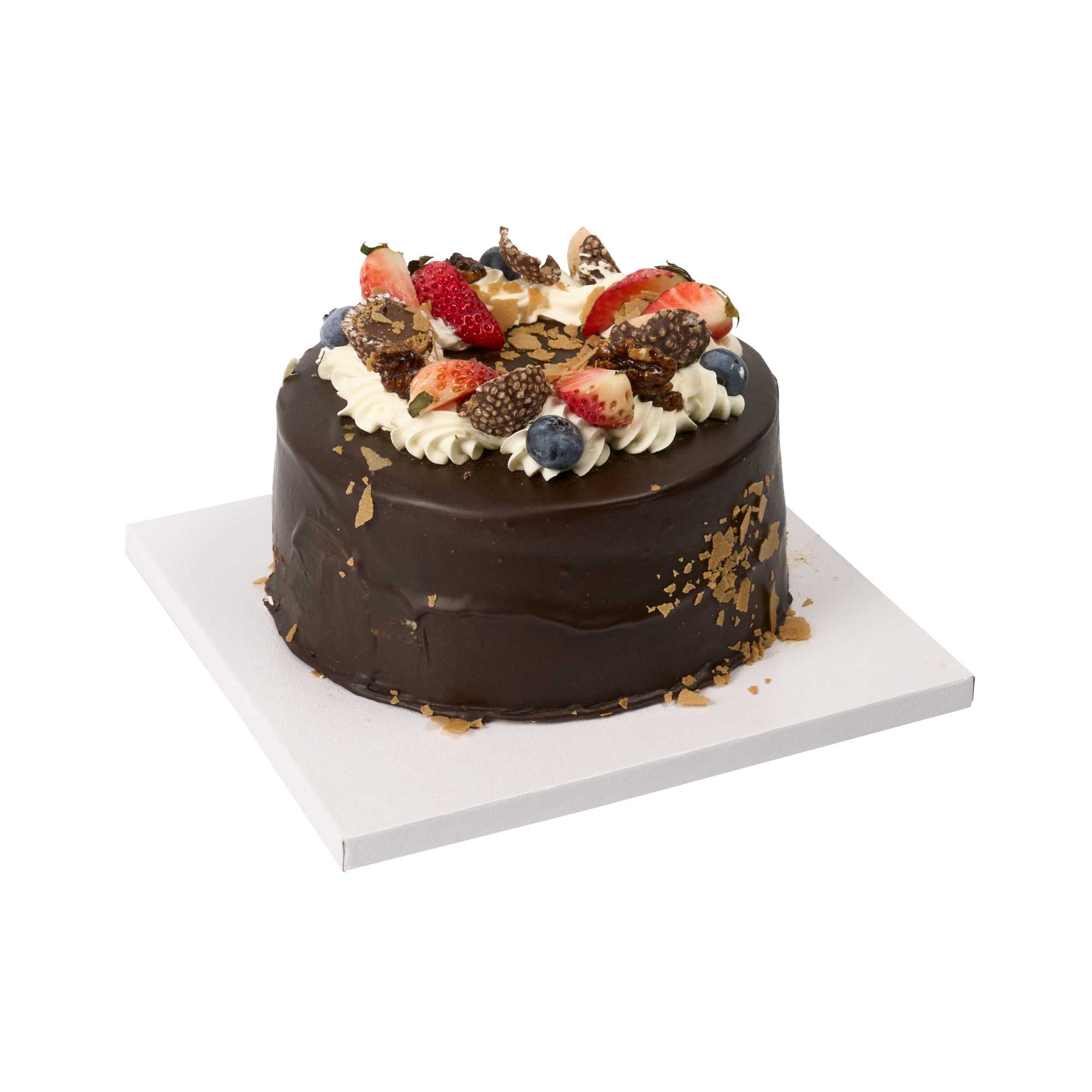 Pastry Tek Square White Cardboard Cake Drum Board - Covered Edge - 8" x 8" x 1/2" - 1 count box