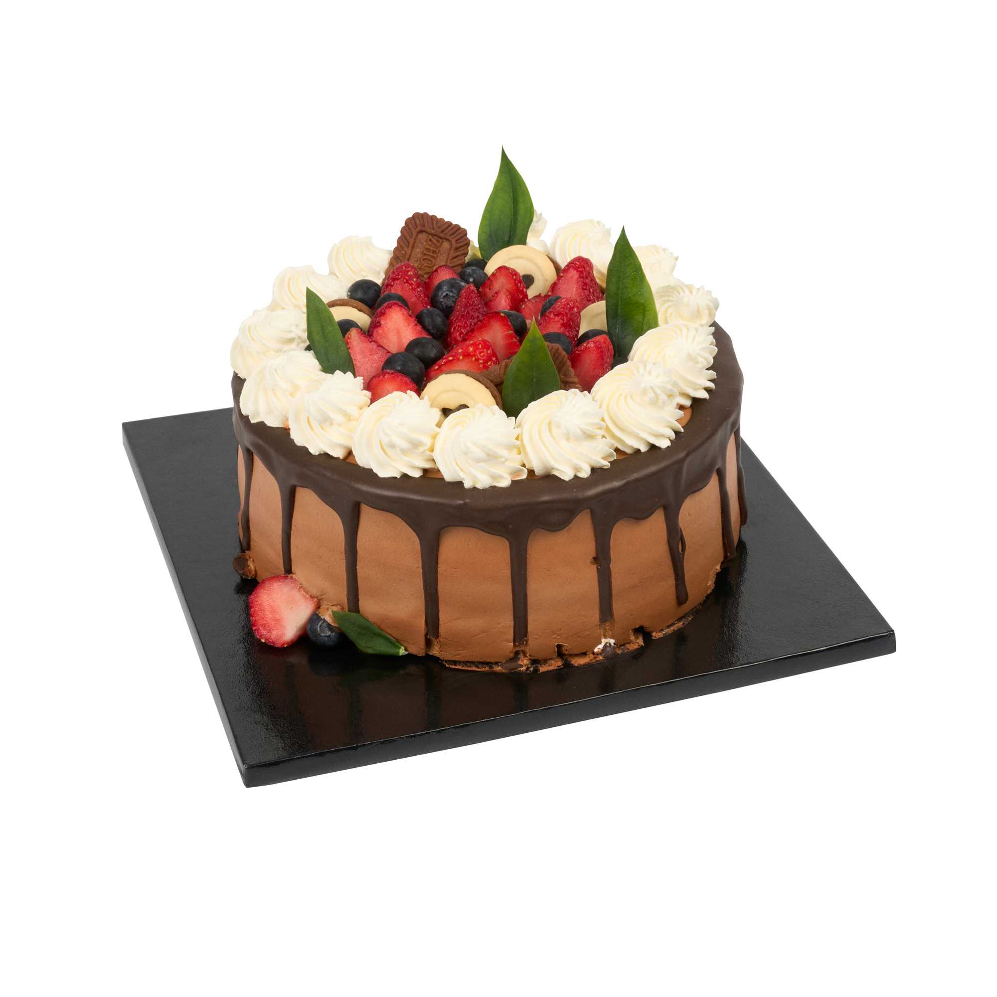 Pastry Tek Square Black Cardboard Cake Drum Board - Covered Edge - 10" x 10" x 1/2" - 1 count box