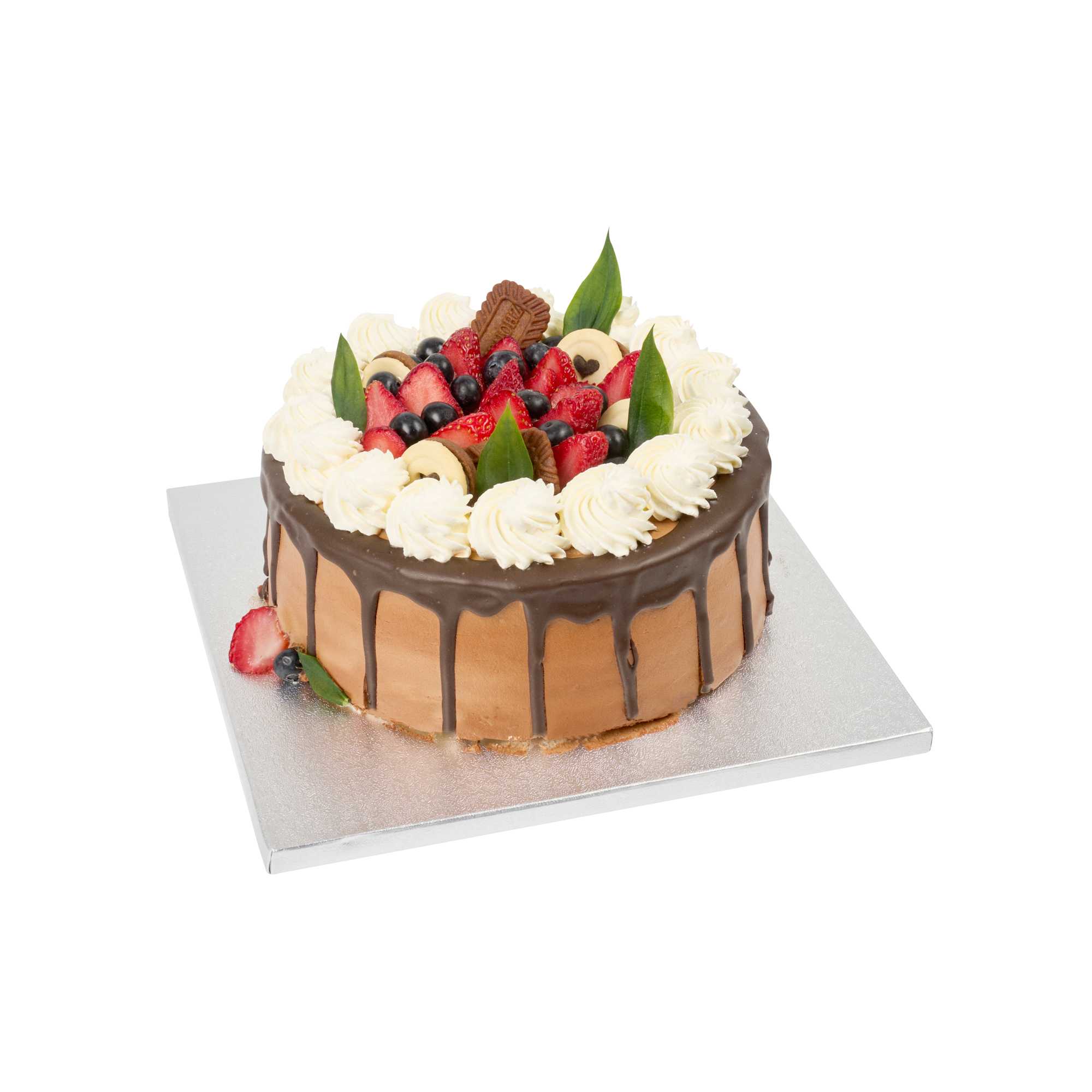 Pastry Tek Square Metallic Silver Cardboard Cake Drum Board - Covered Edge - 10" x 10" x 1/2" - 1 count box